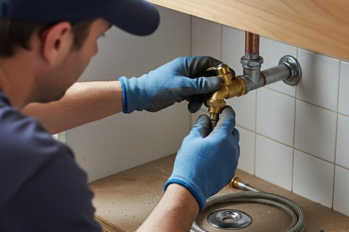 Shutoff valve and fitting work during Emergency Plumbing in Randallstown